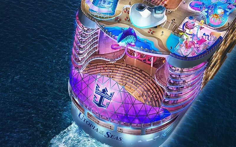 Luxury cruise ship on the ocean