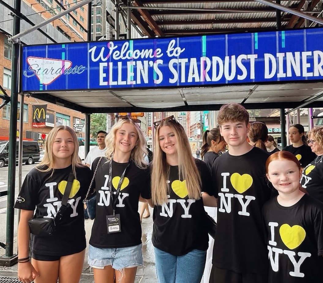 Group at Ellen's Stardust Diner NYC