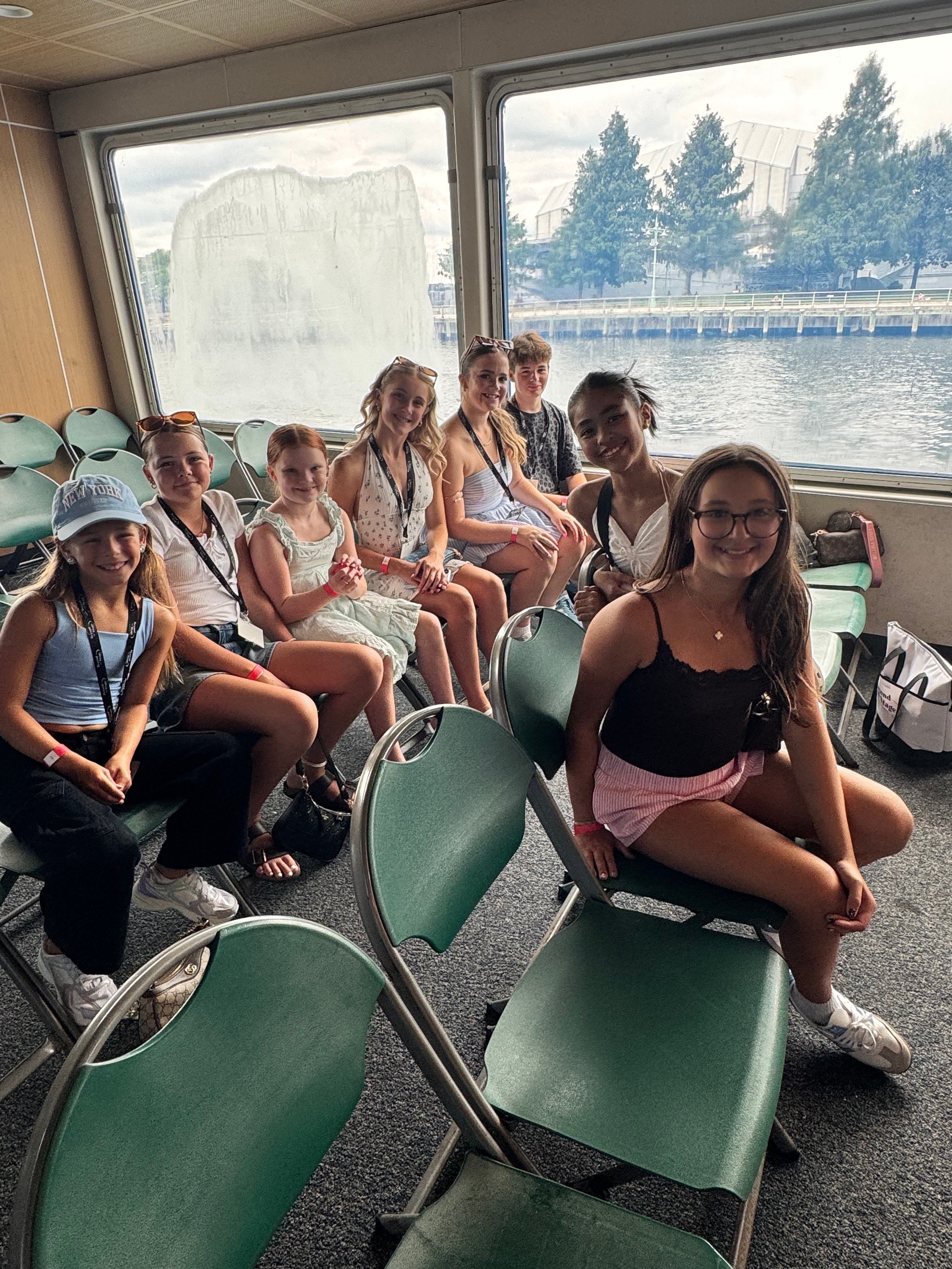 Group at cruise terminal